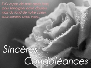 Carte de condoléances